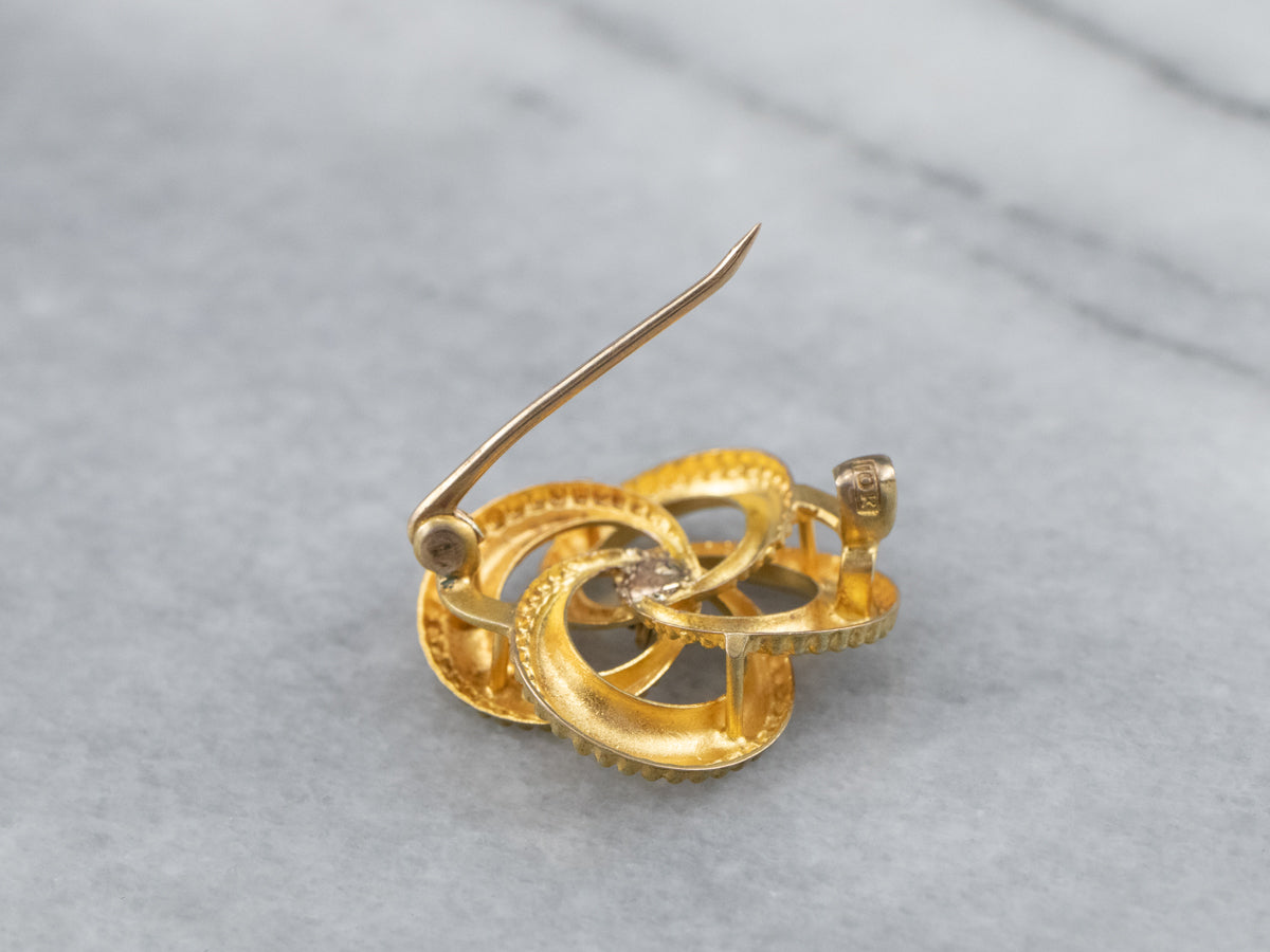 Antique Diamond Lover's Knot Pin