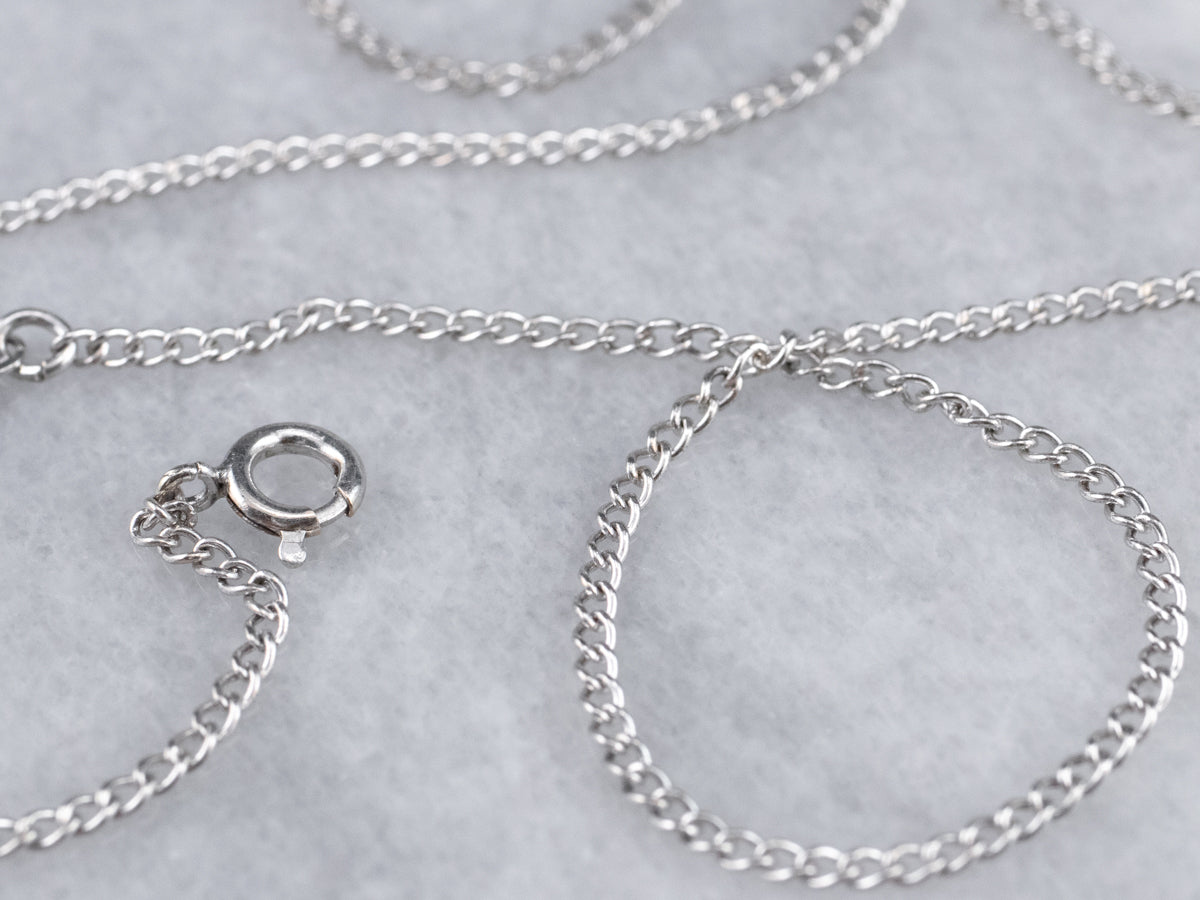 14-Karat White Gold Curb Chain