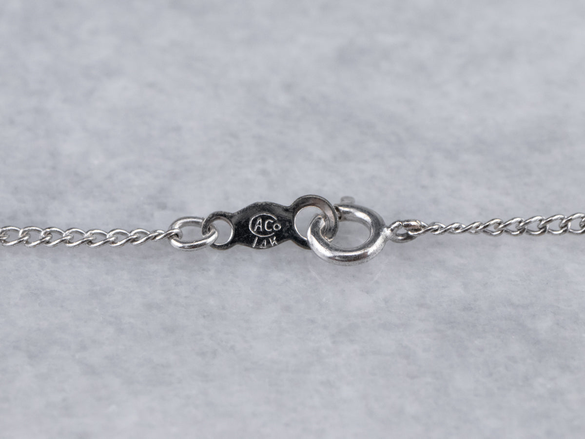 14-Karat White Gold Curb Chain