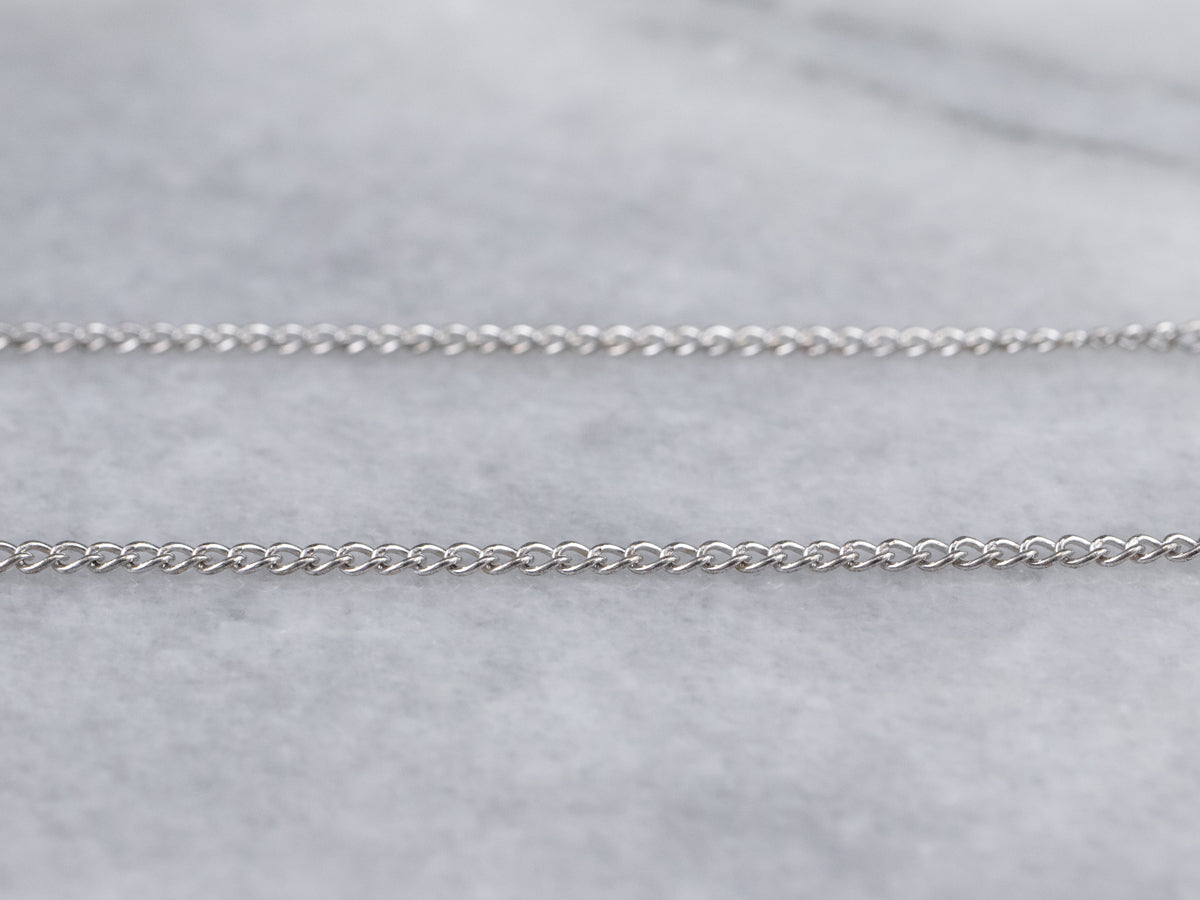14-Karat White Gold Curb Chain