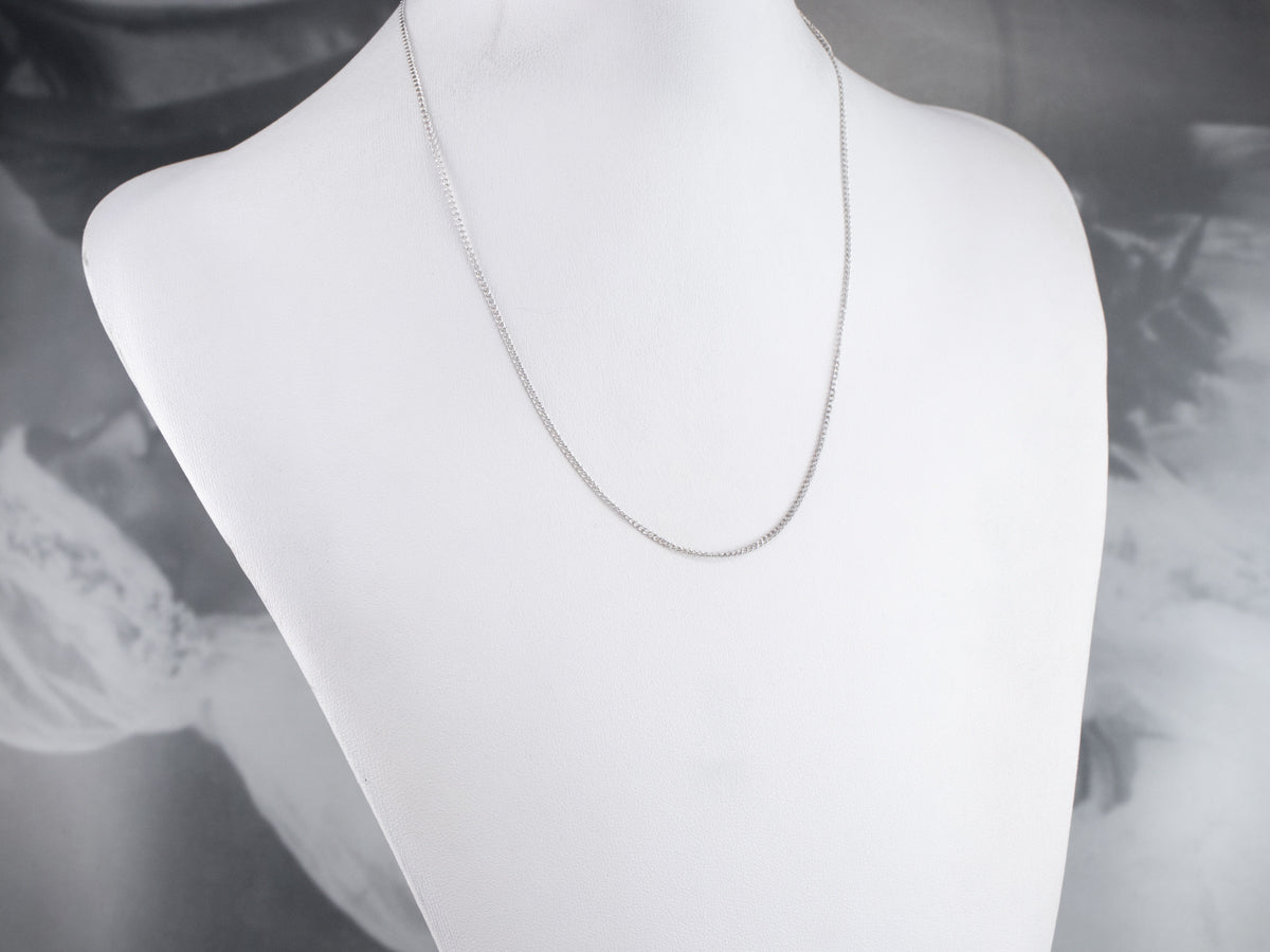 14-Karat White Gold Curb Chain