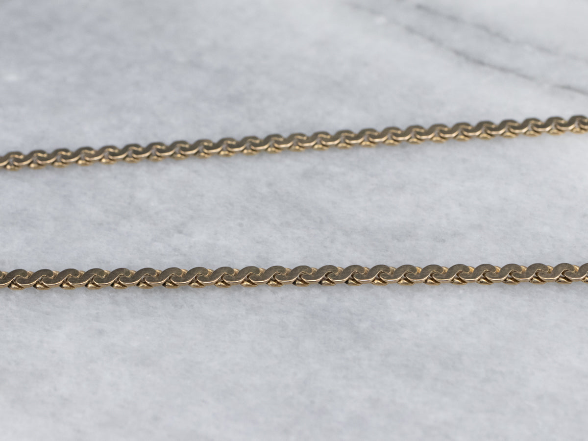 20 Inch Yellow Gold Serpentine Chain