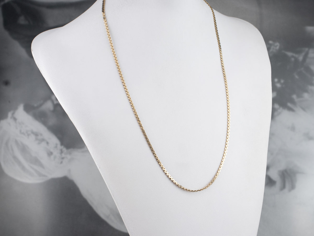 20 Inch Yellow Gold Serpentine Chain