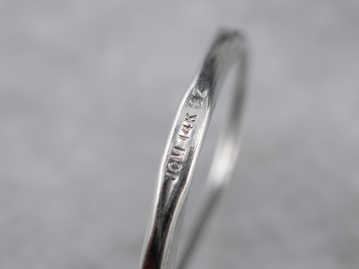 White Gold Amethyst Drop Earrings