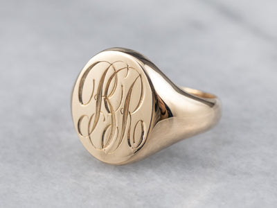 Custom Signet Ring Gold, Silver, Monogram, Class Ring | Natural Resource  Department