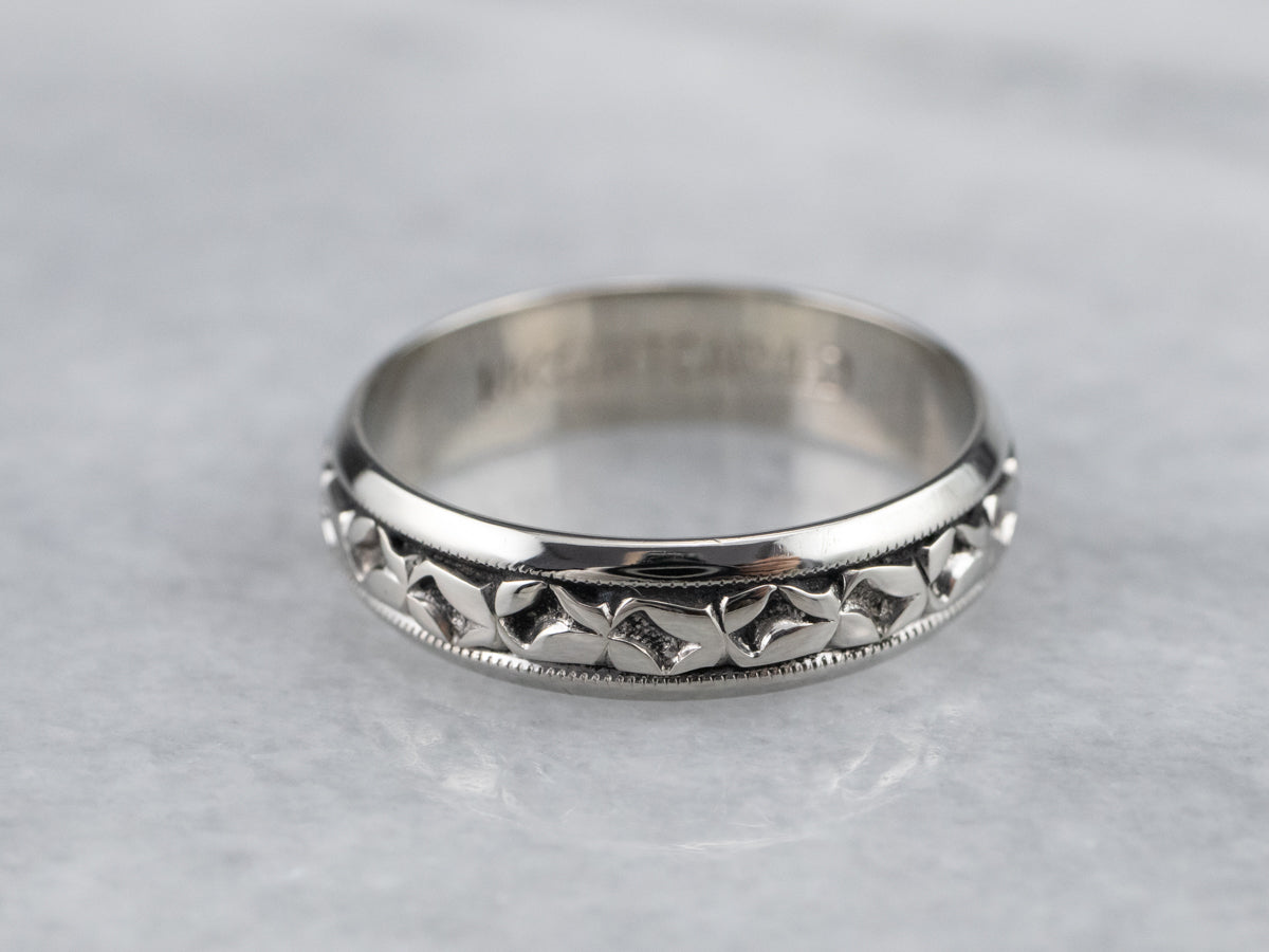 Art Carved Floral Pattern Band