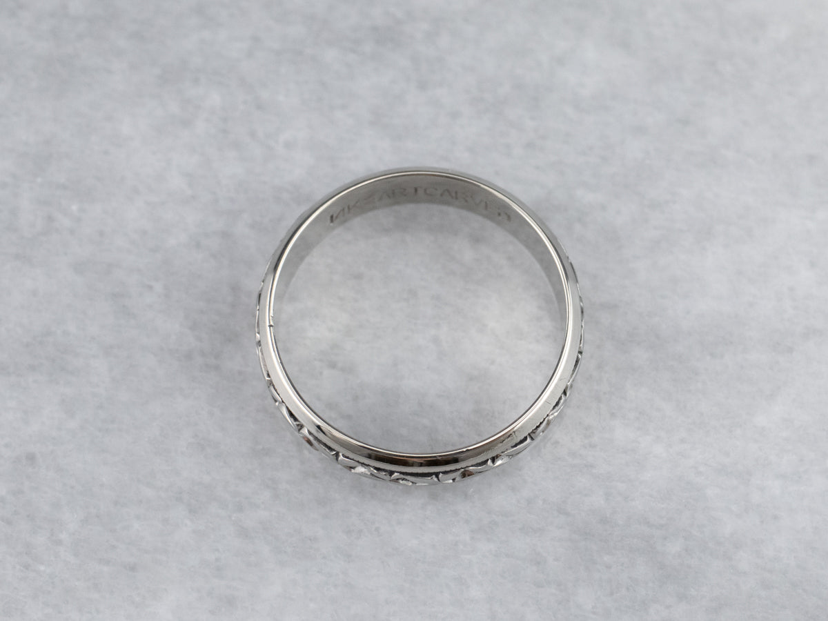 Art Carved Floral Pattern Band