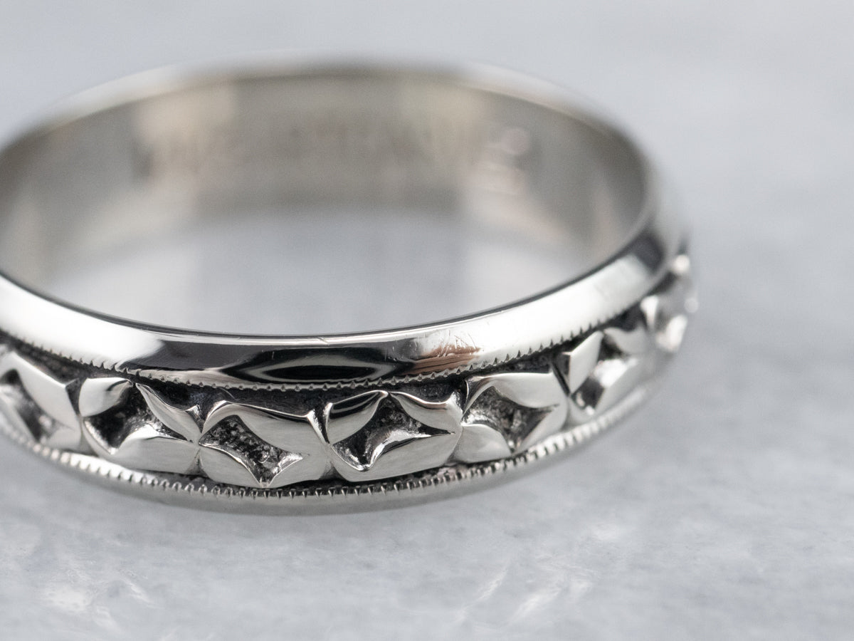 Art Carved Floral Pattern Band