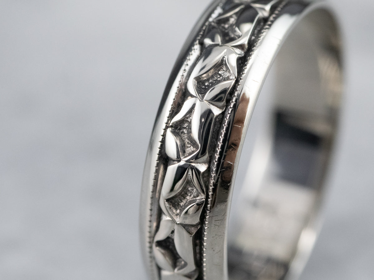 Art Carved Floral Pattern Band
