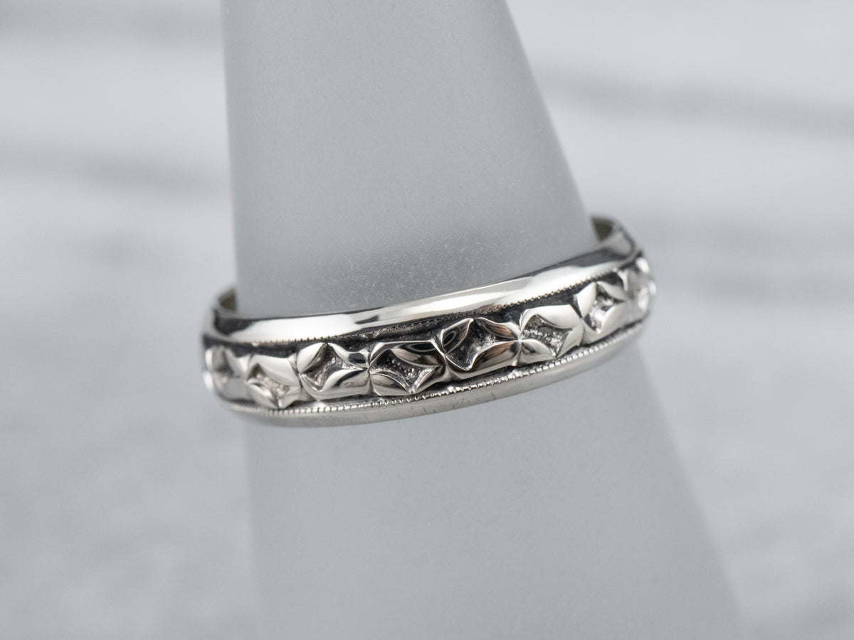 Art Carved Floral Pattern Band