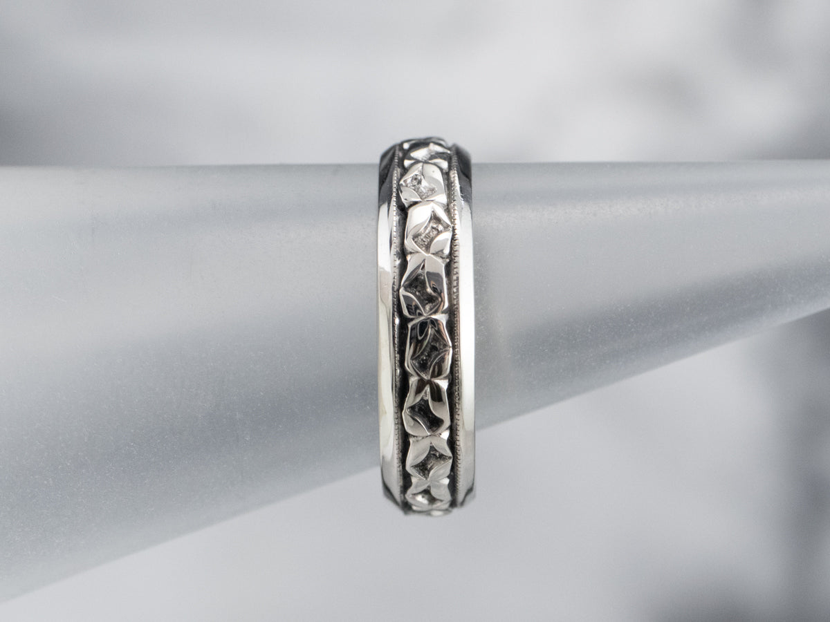 Art Carved Floral Pattern Band