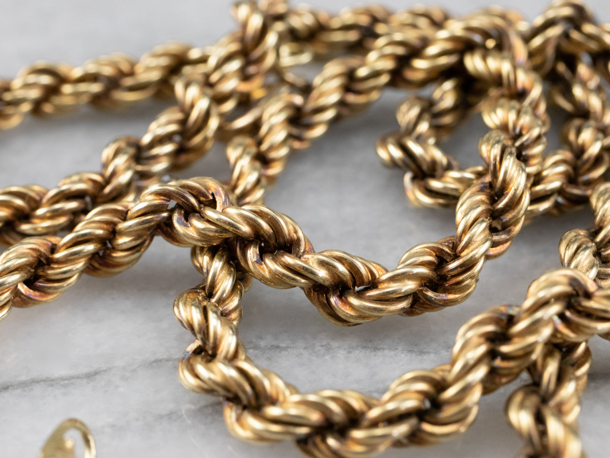 Gold Antique Rope Twist Chain