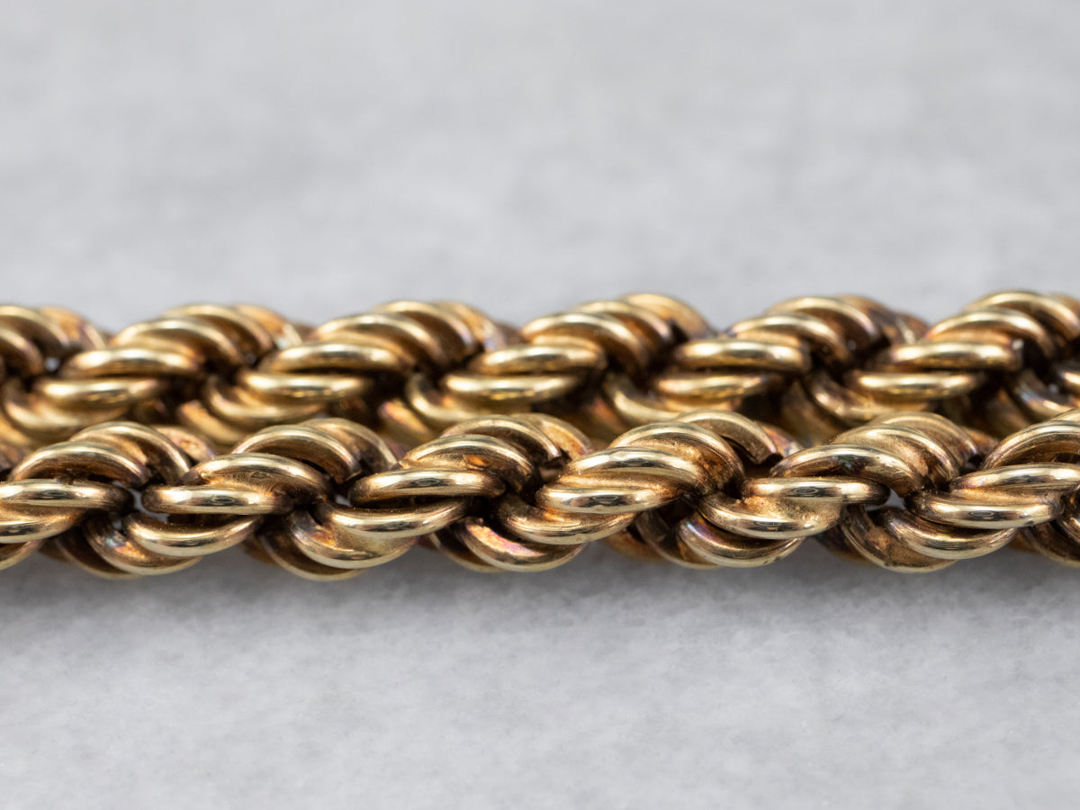Gold Antique Rope Twist Chain