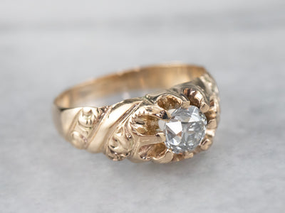 Victorian Solitaire Diamond Engagement Ring in 18K Rose Gold - Filigree  Jewelers