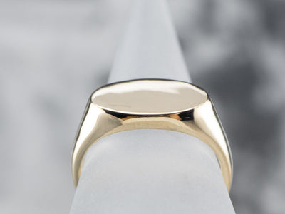 Gold East to West Signet Ring