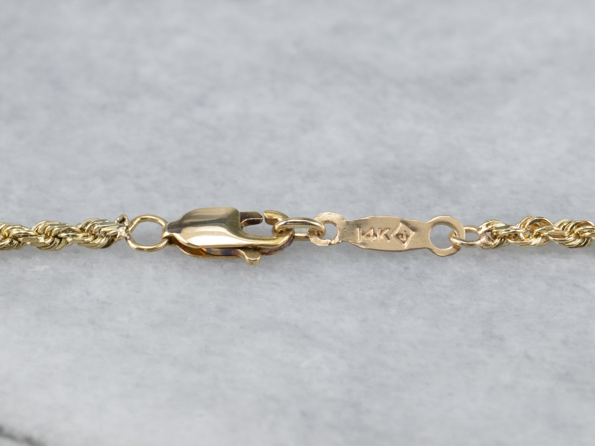 Yellow Gold Rope Twist Chain