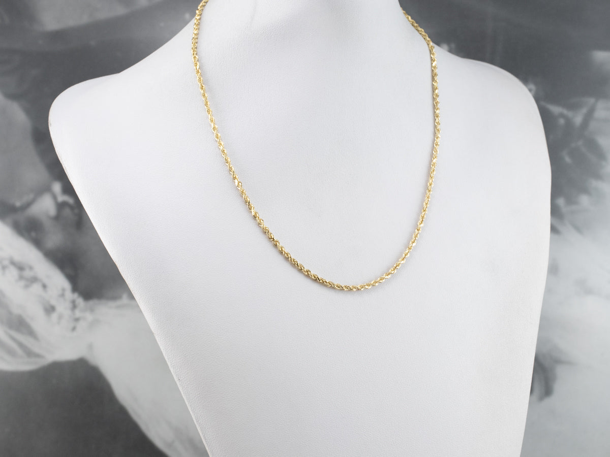 Yellow Gold Rope Twist Chain