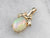 Opal and Diamond Gold Pendant