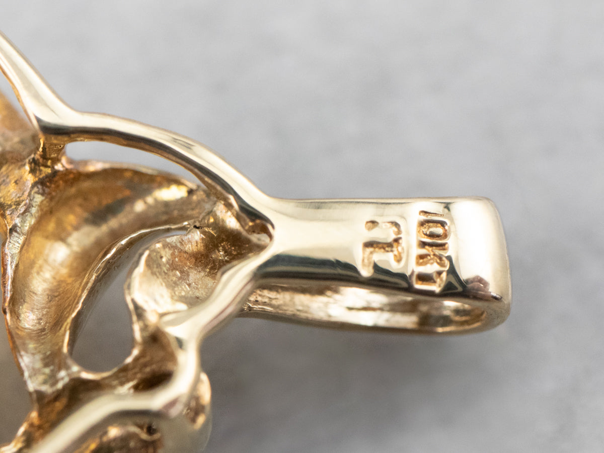 Opal and Diamond Gold Pendant