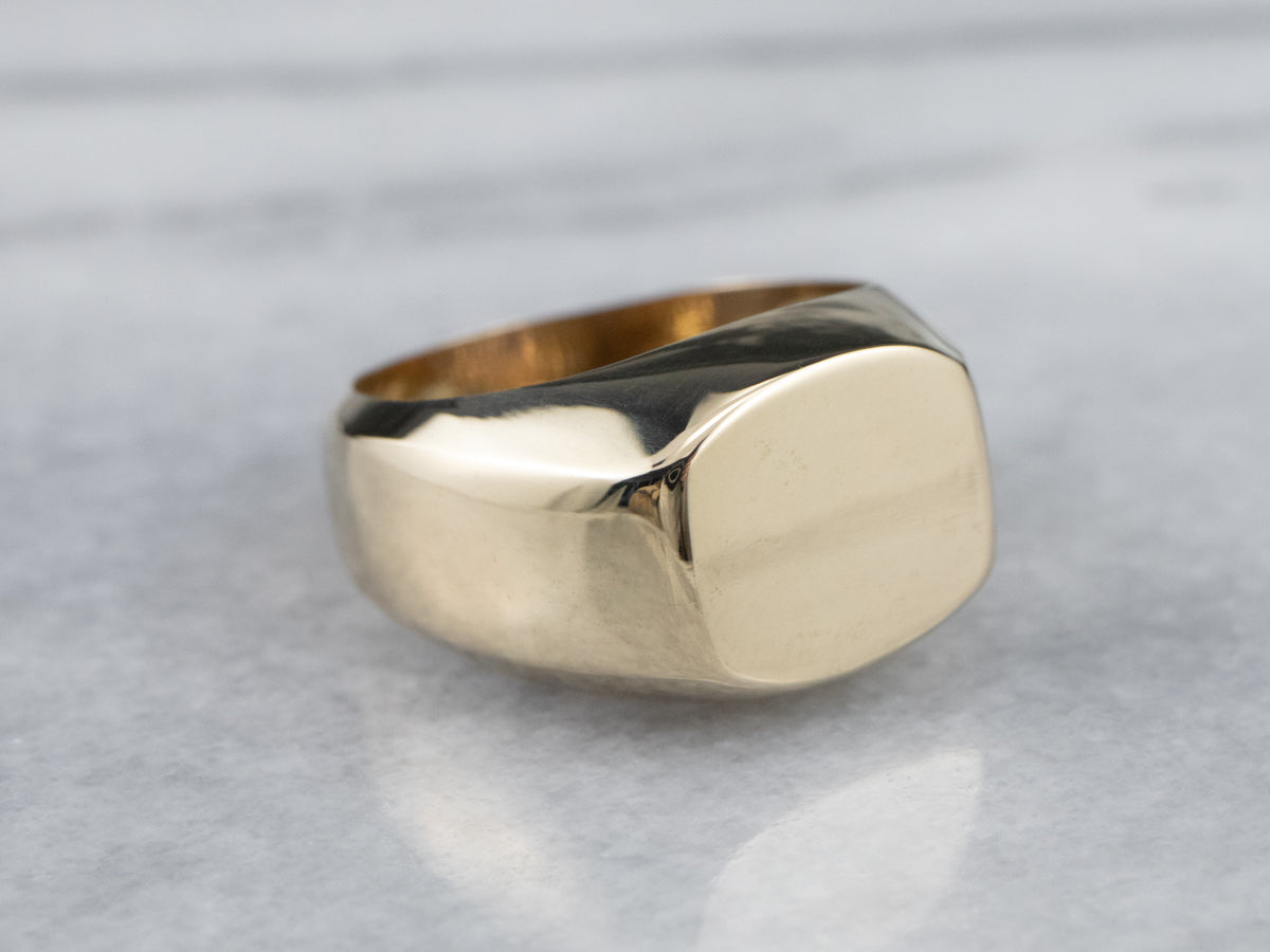 Unisex Gold Signet Ring