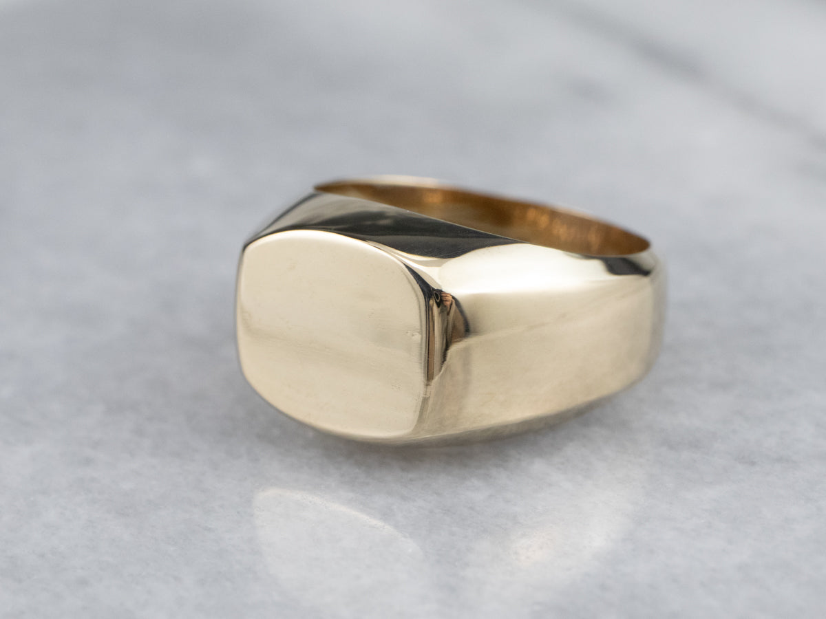 Unisex Gold Signet Ring