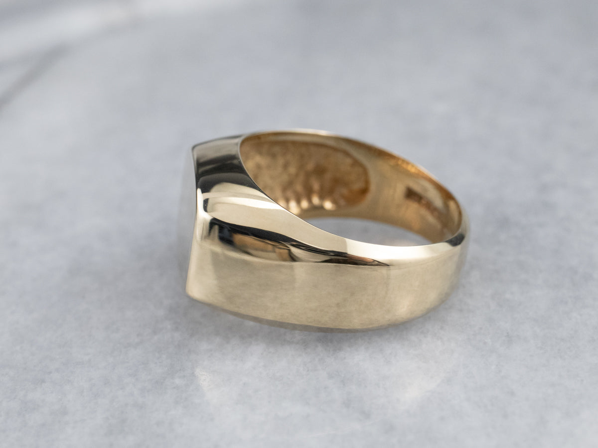 Unisex Gold Signet Ring