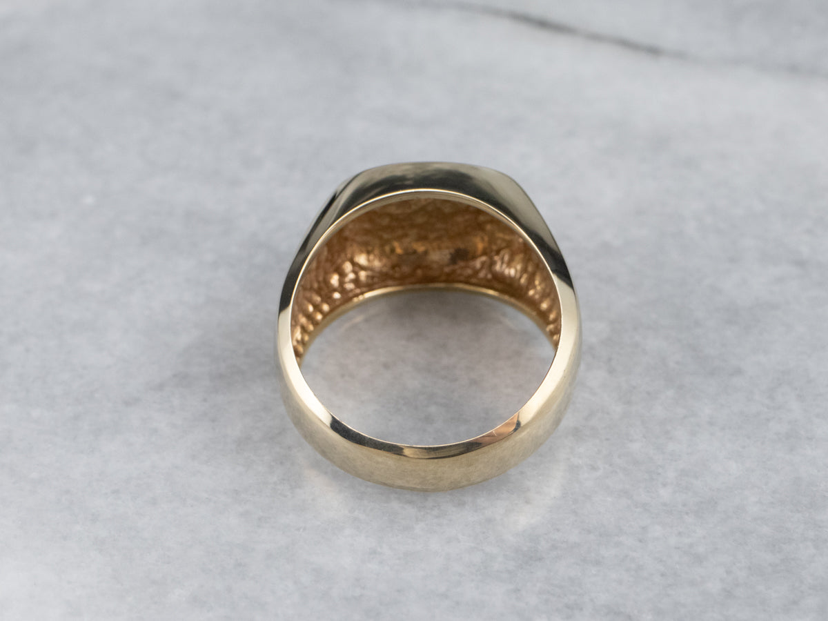 Unisex Gold Signet Ring