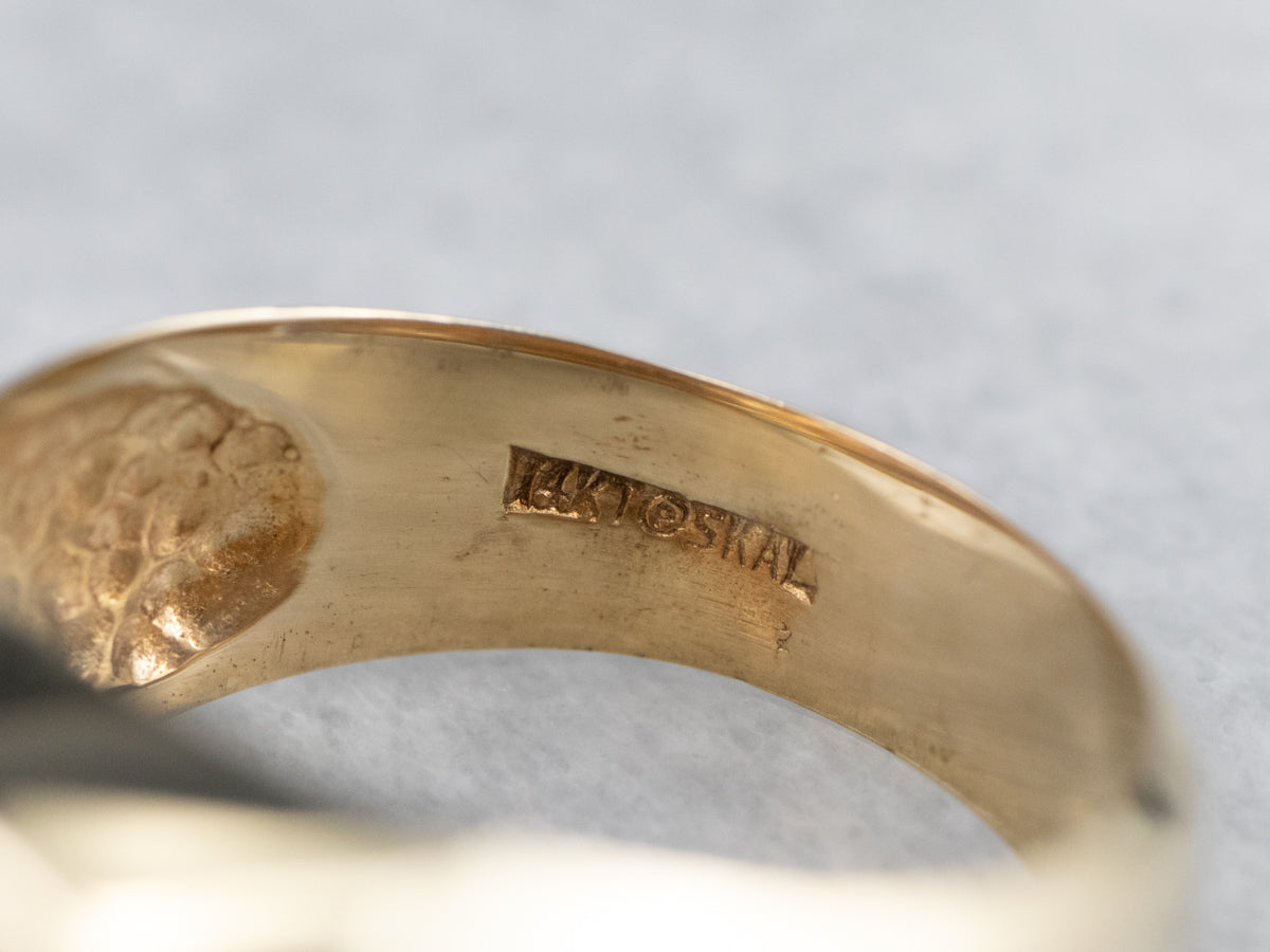 Unisex Gold Signet Ring
