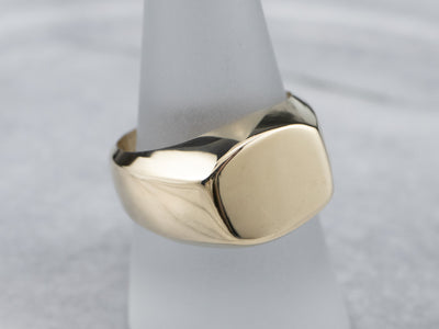 Unisex Gold Signet Ring