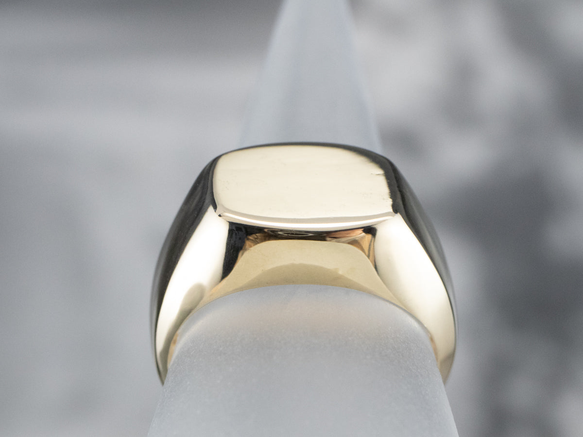 Unisex Gold Signet Ring