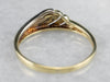 Two Tone Gold Sweeping Diamond Band