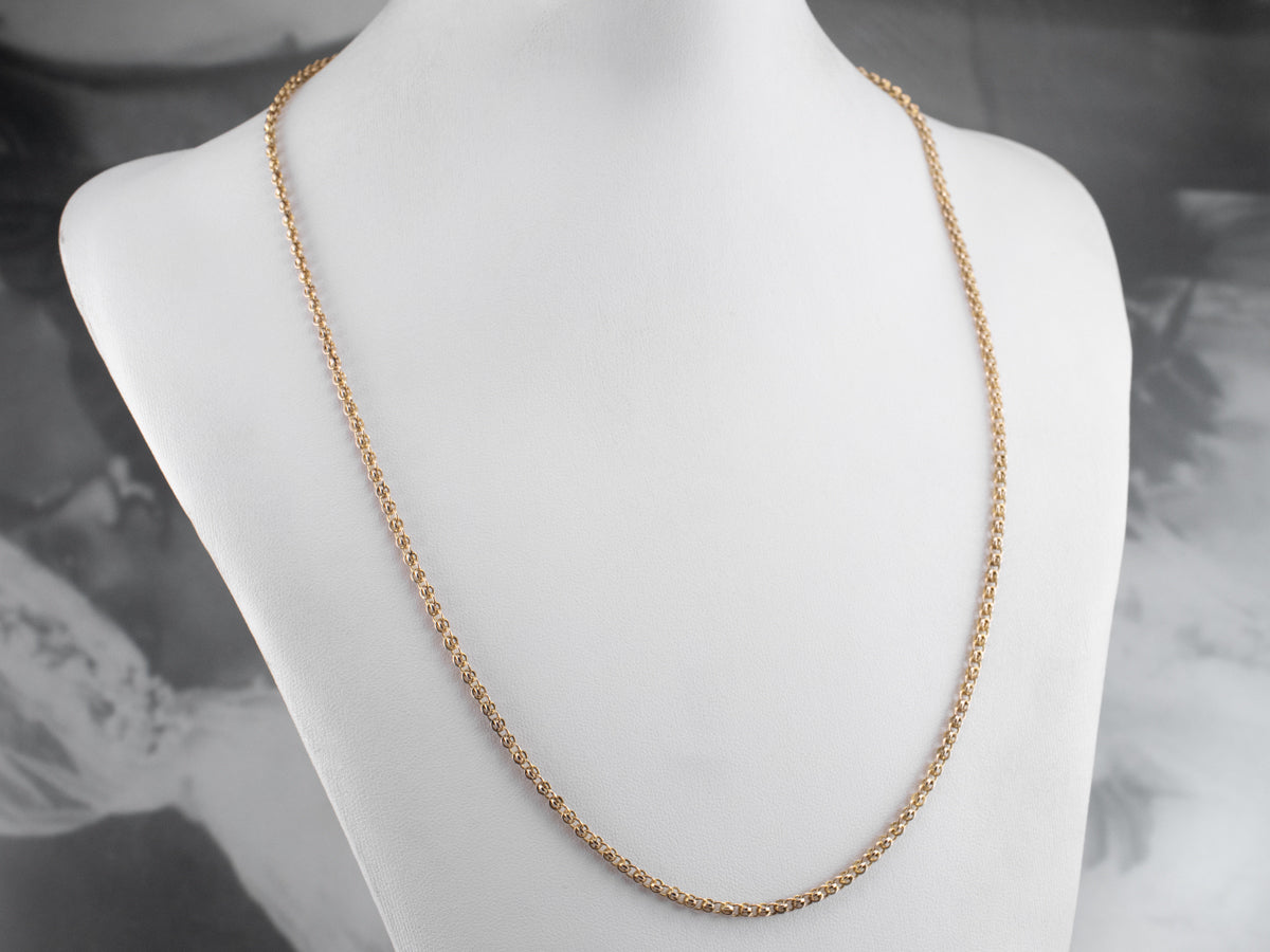 Woven Double Rolo Link Chain