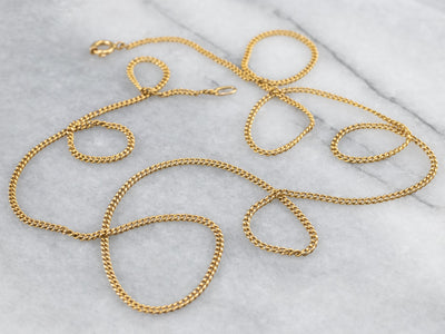 18K Yellow Gold Curb Chain
