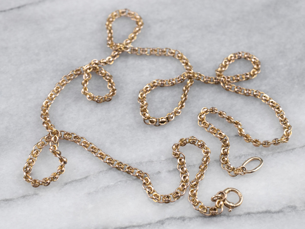 Woven Double Rolo Link Chain