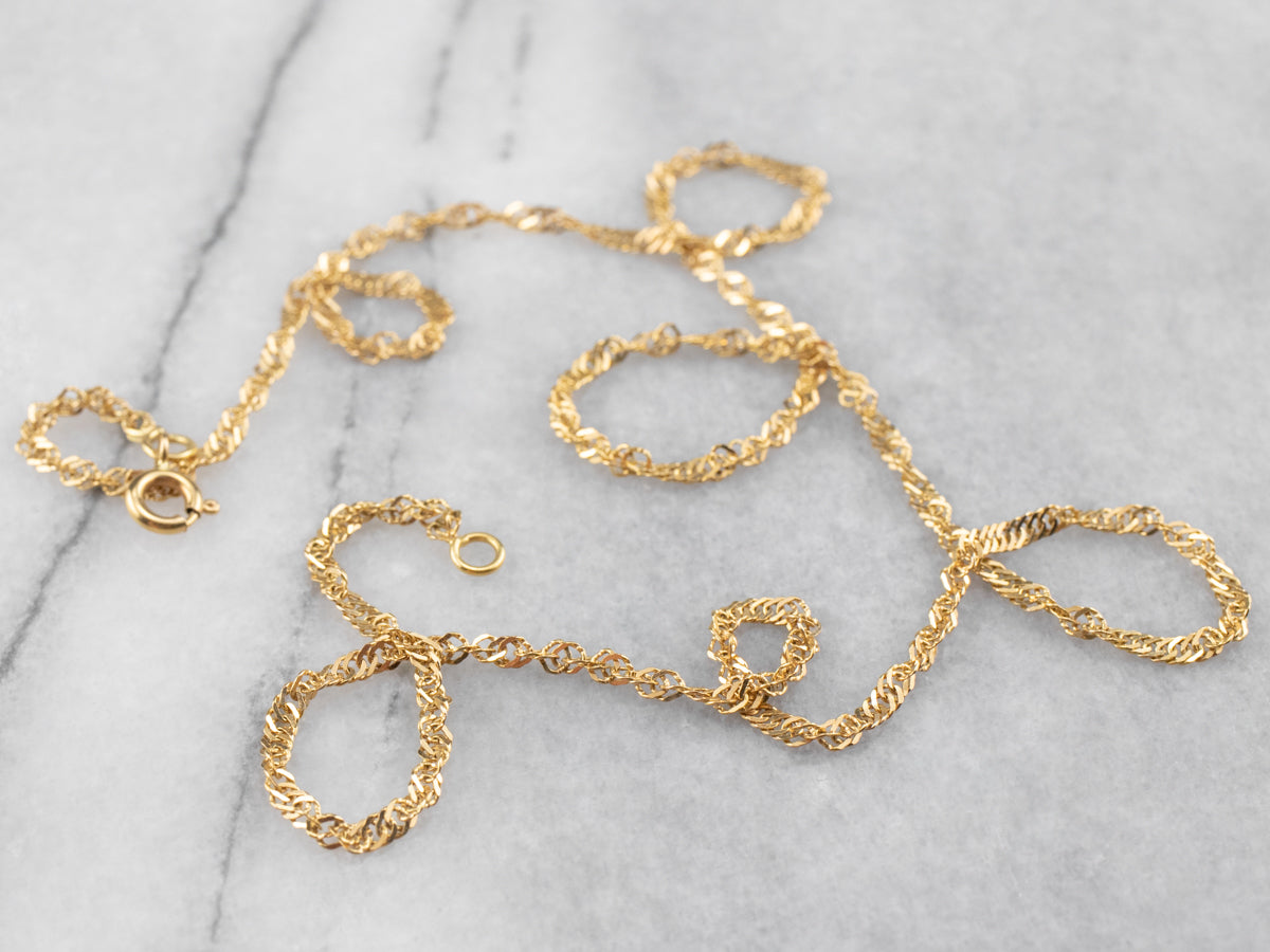 800 Yellow Gold Singapore Chain