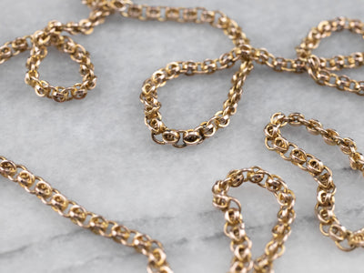 Woven Double Rolo Link Chain