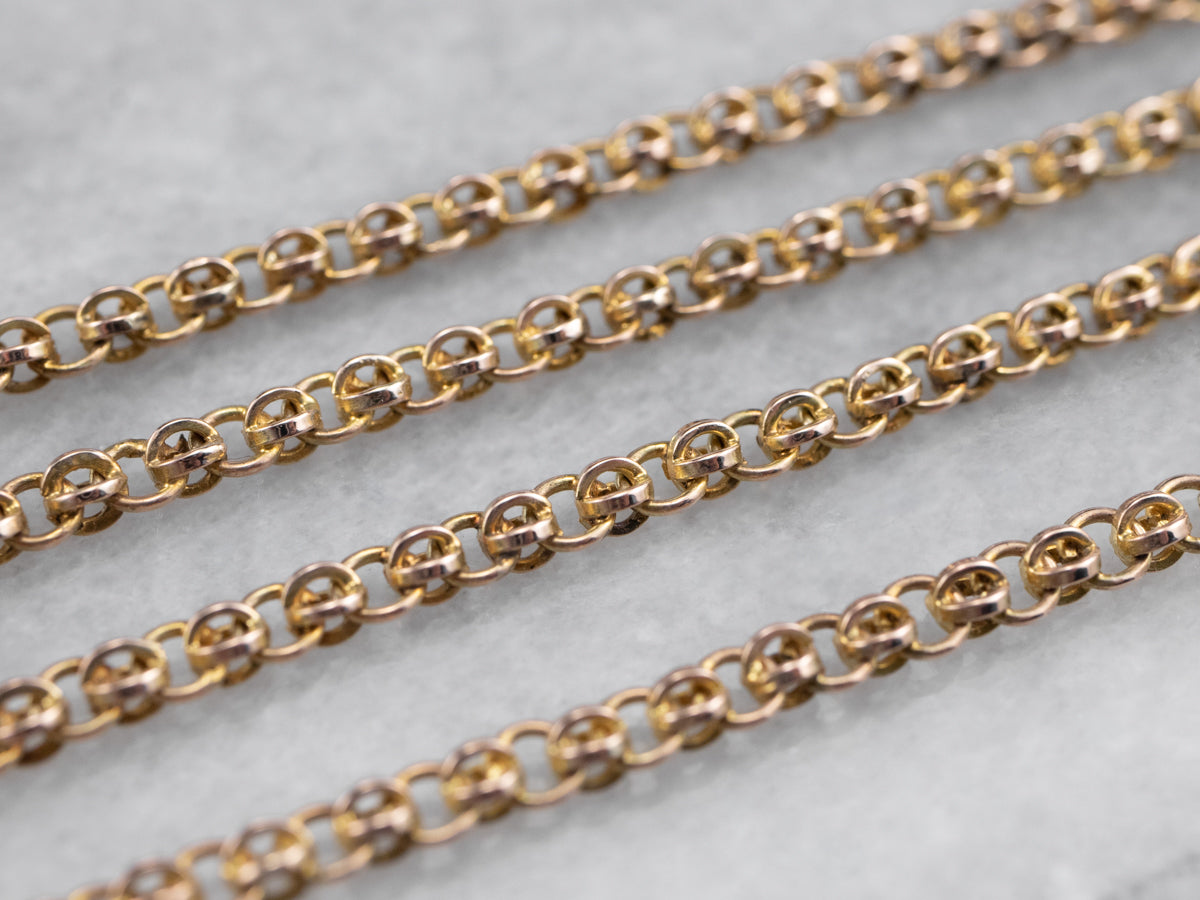 Woven Double Rolo Link Chain