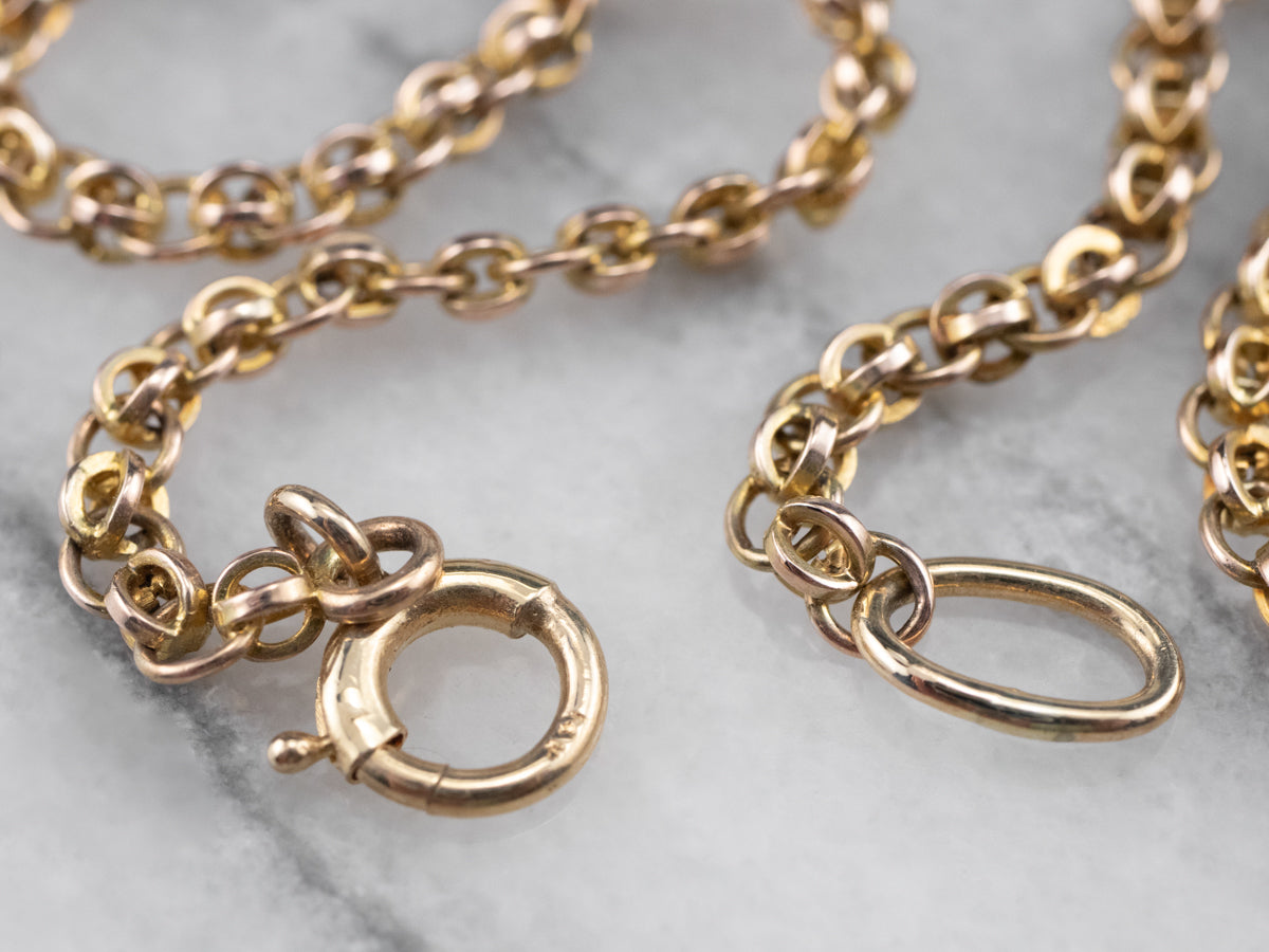 Woven Double Rolo Link Chain