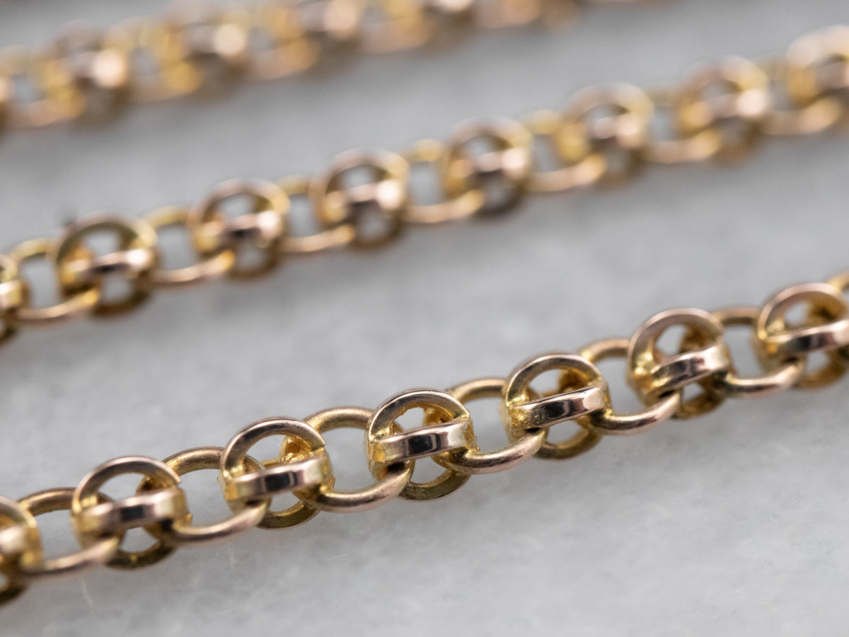 Woven Double Rolo Link Chain