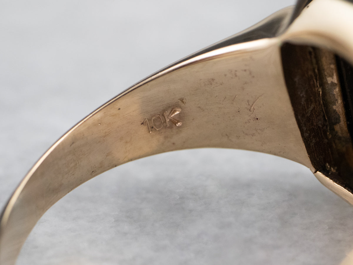 Classic Vintage Black Onyx Statement Ring