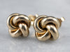 Vintage Gold Lover's Knot Stud Earrings