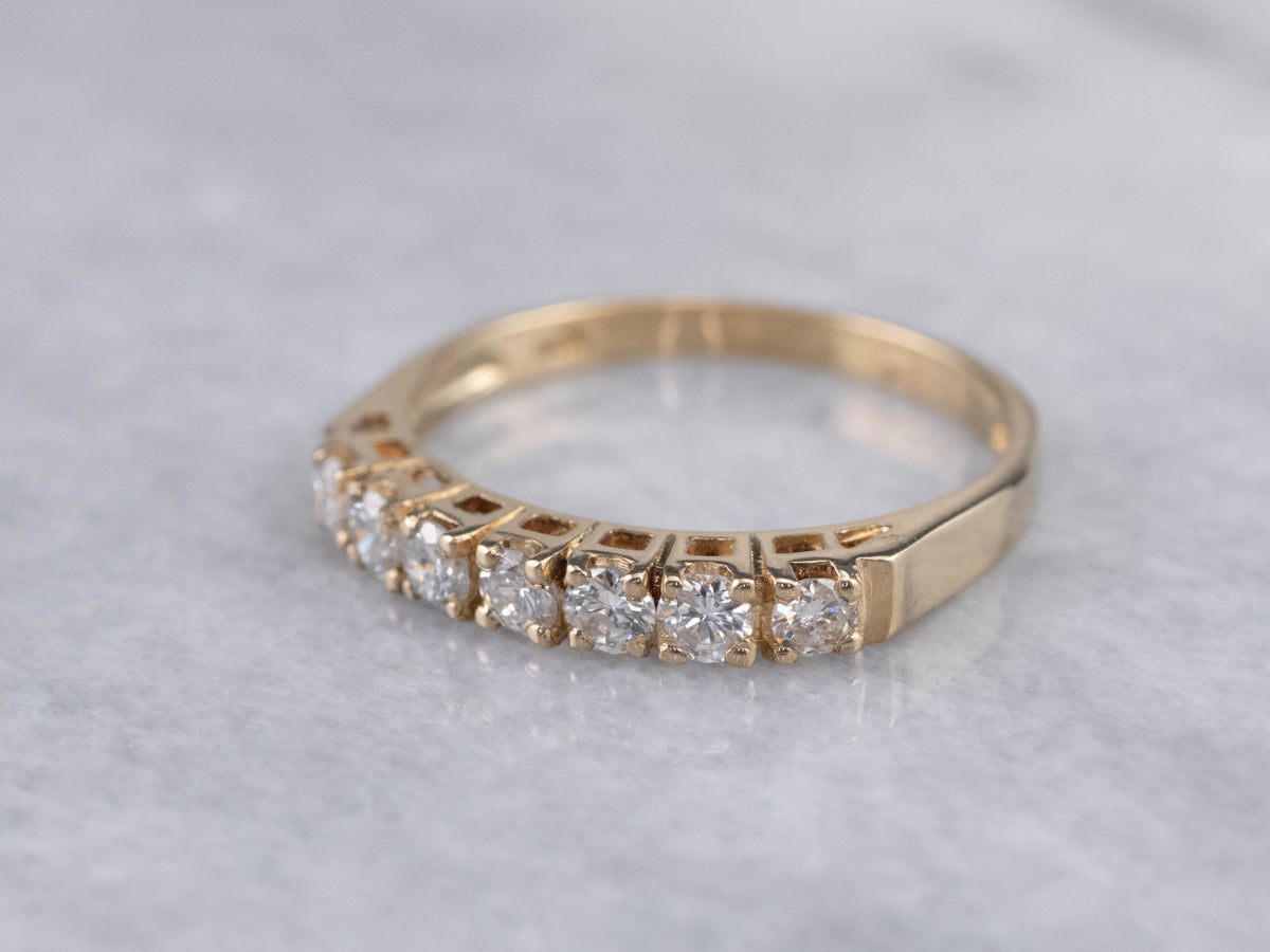 Vintage Gold Diamond Band