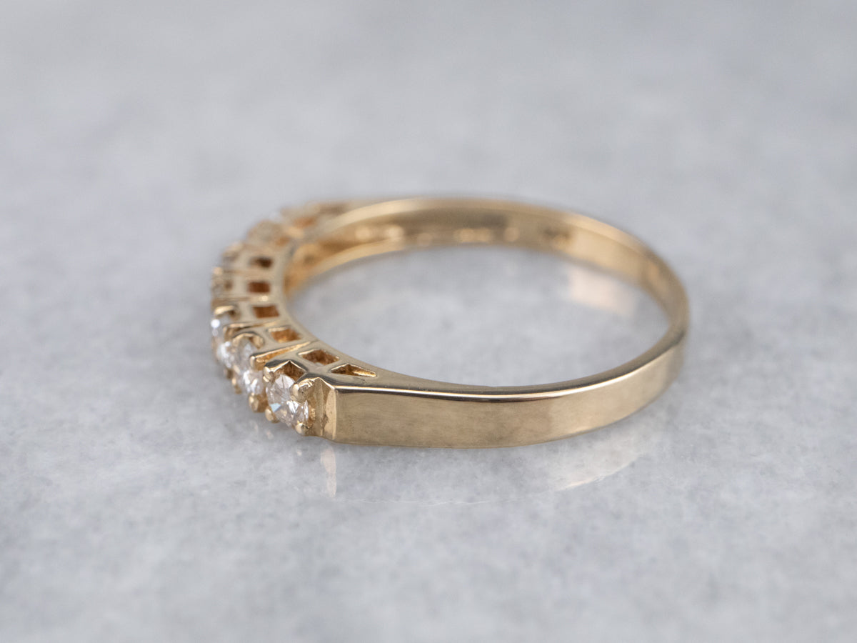 Vintage Gold Diamond Band