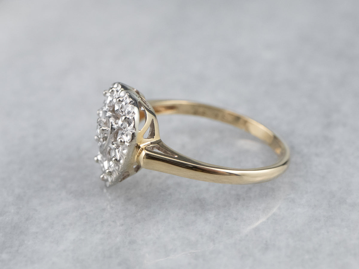 Diamond Heart Halo Ring