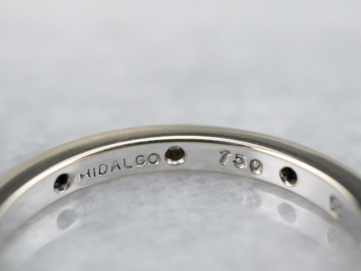 18K Gold Enamel and Diamond Band