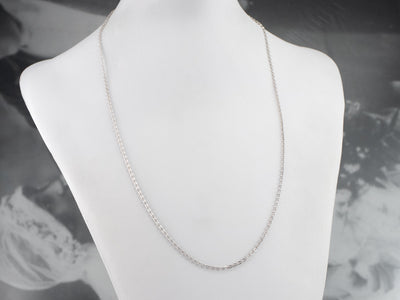 18K White Gold Cable Chain
