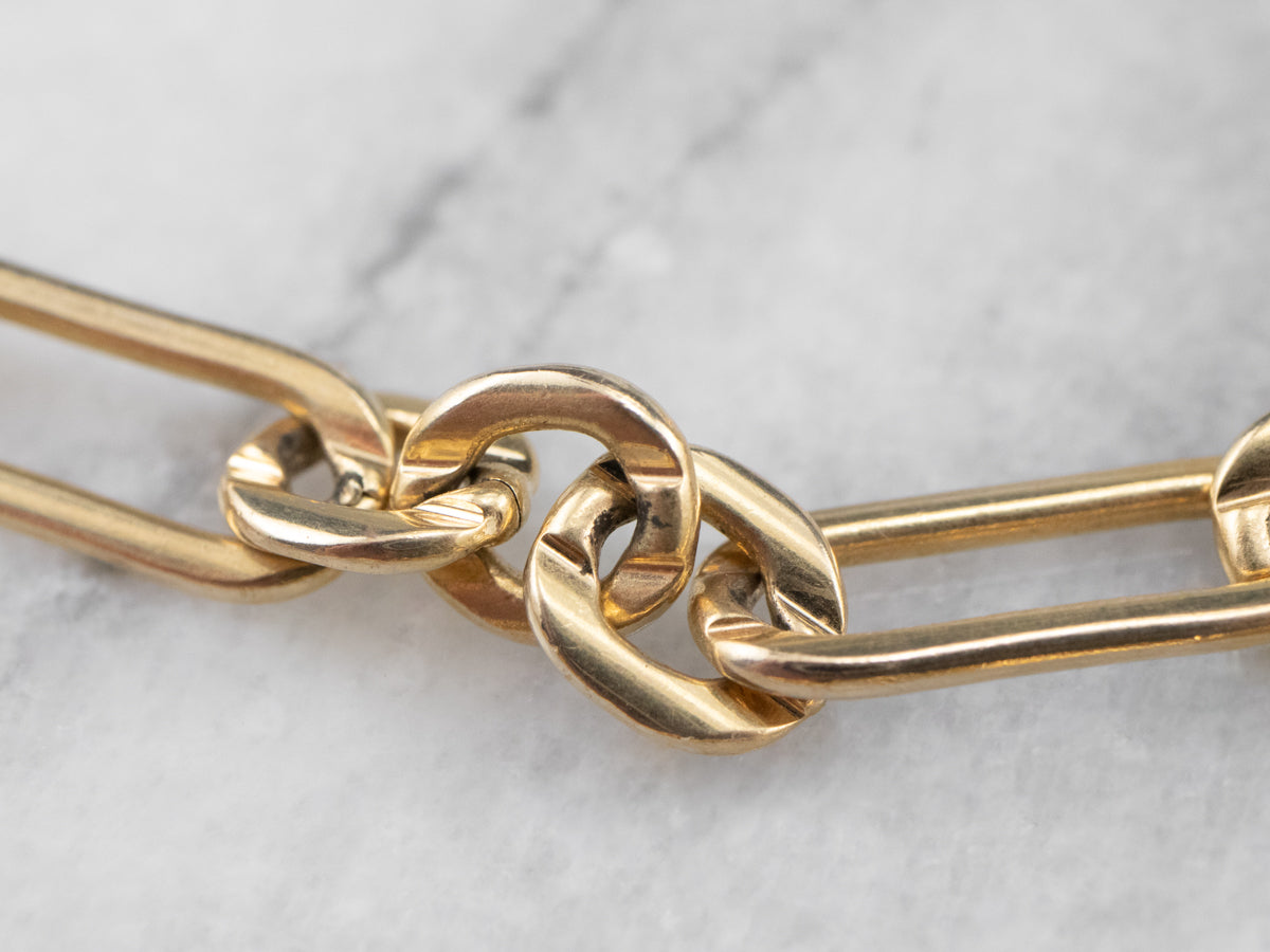 Cadena de clip de oro vintage