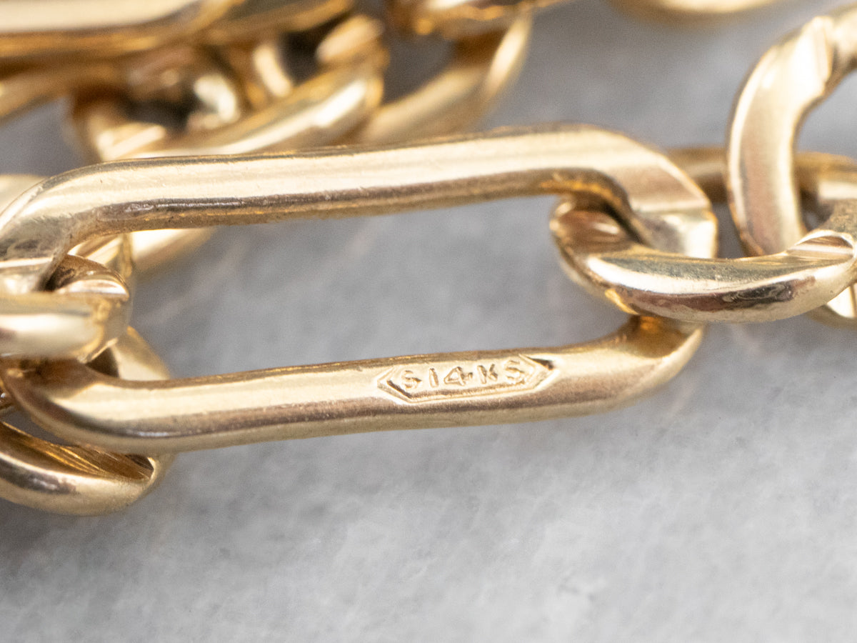 Cadena de clip de oro vintage