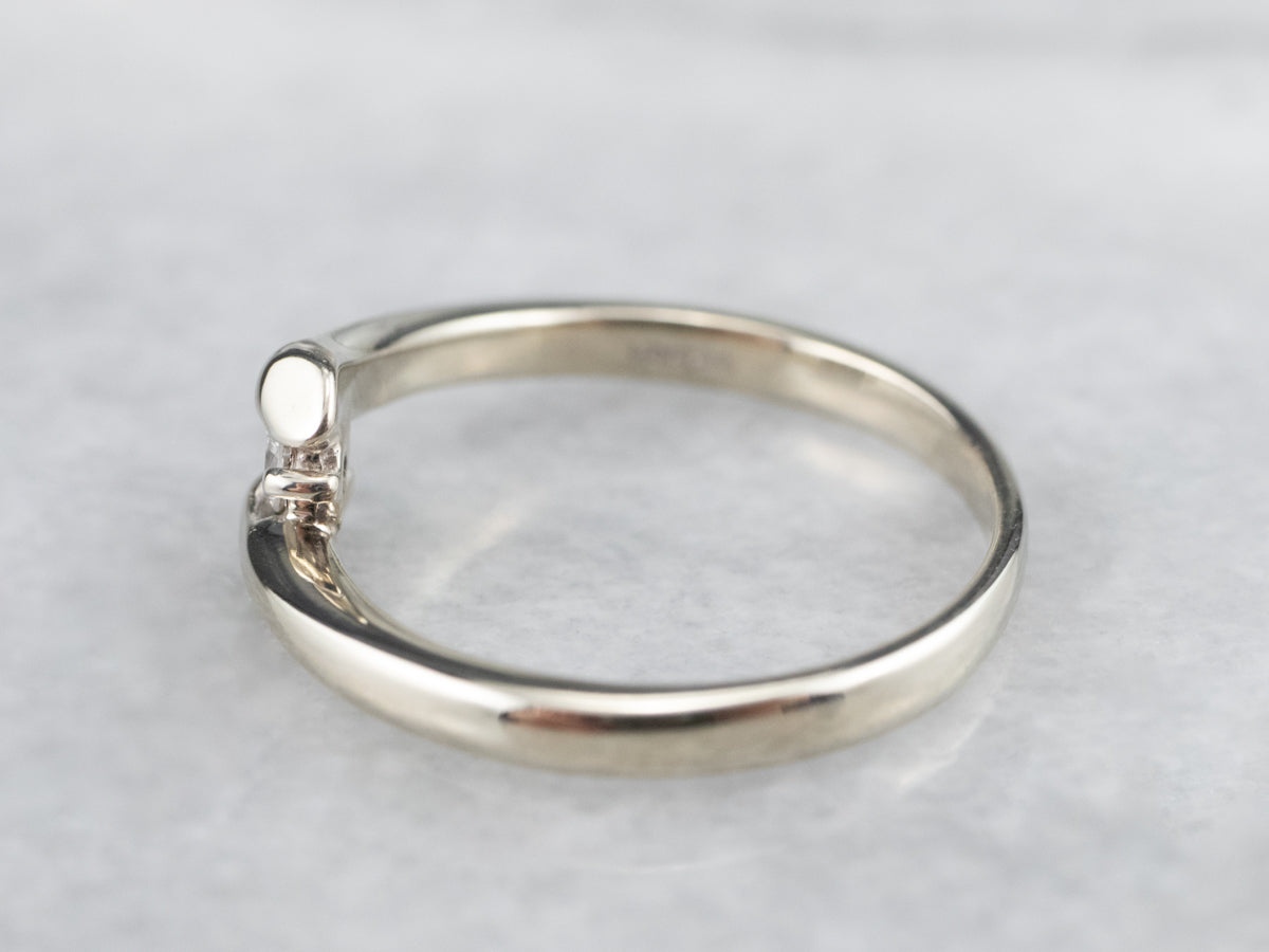 White Gold Diamond Bypass Engagement Ring