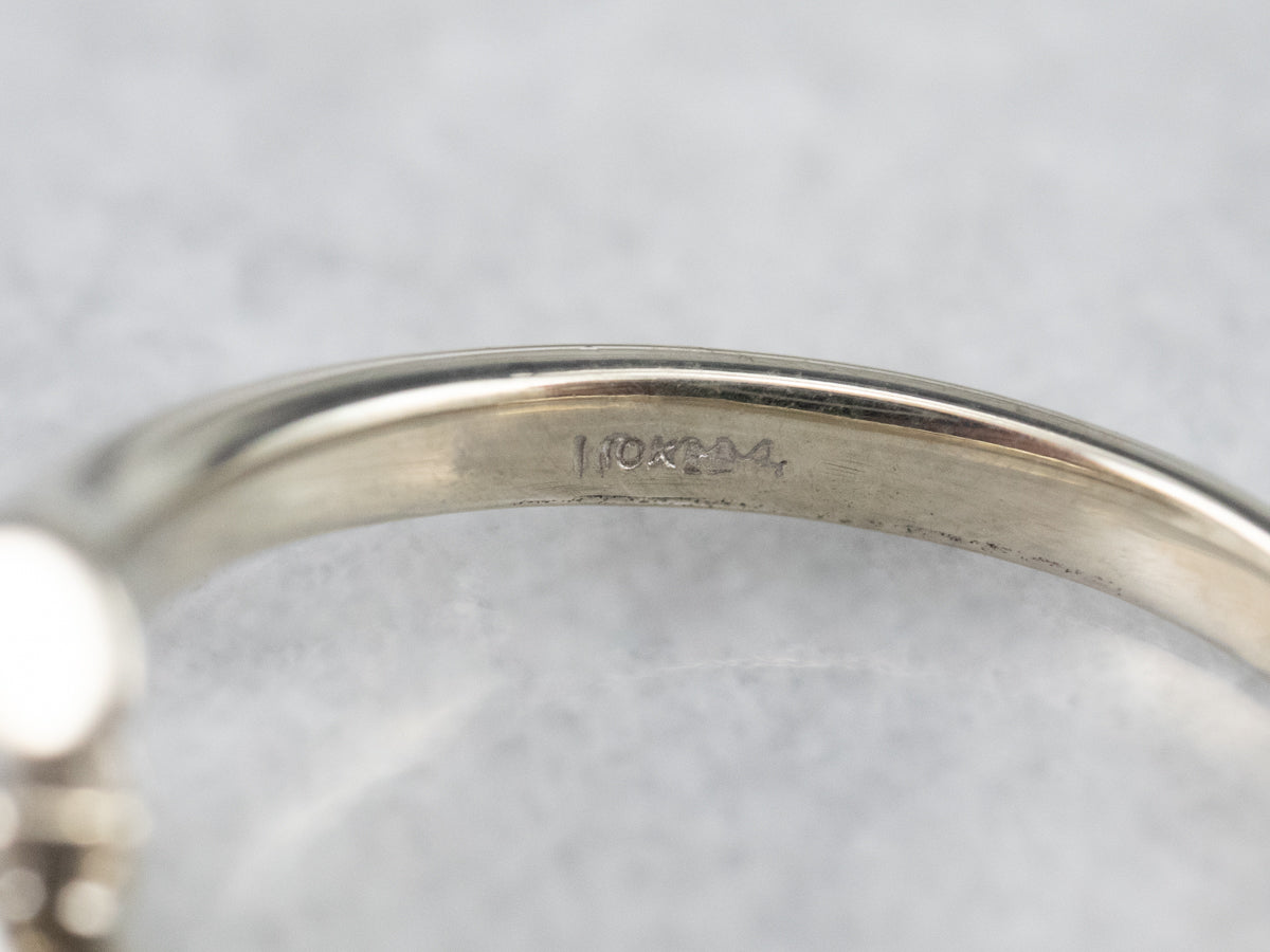 White Gold Diamond Bypass Engagement Ring